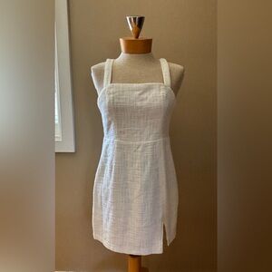 Abercrombie & Fitch white linen dress Size XS petite